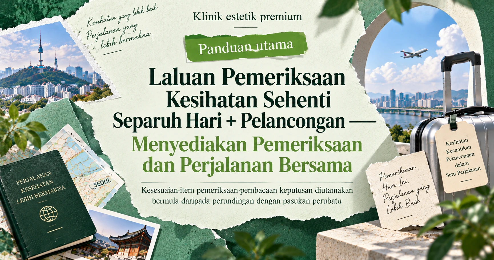 Laluan Pemeriksaan Kesihatan Sehenti Separuh Hari + Pelancongan —— Menyediakan Pemeriksaan dan Perjalanan Bersama