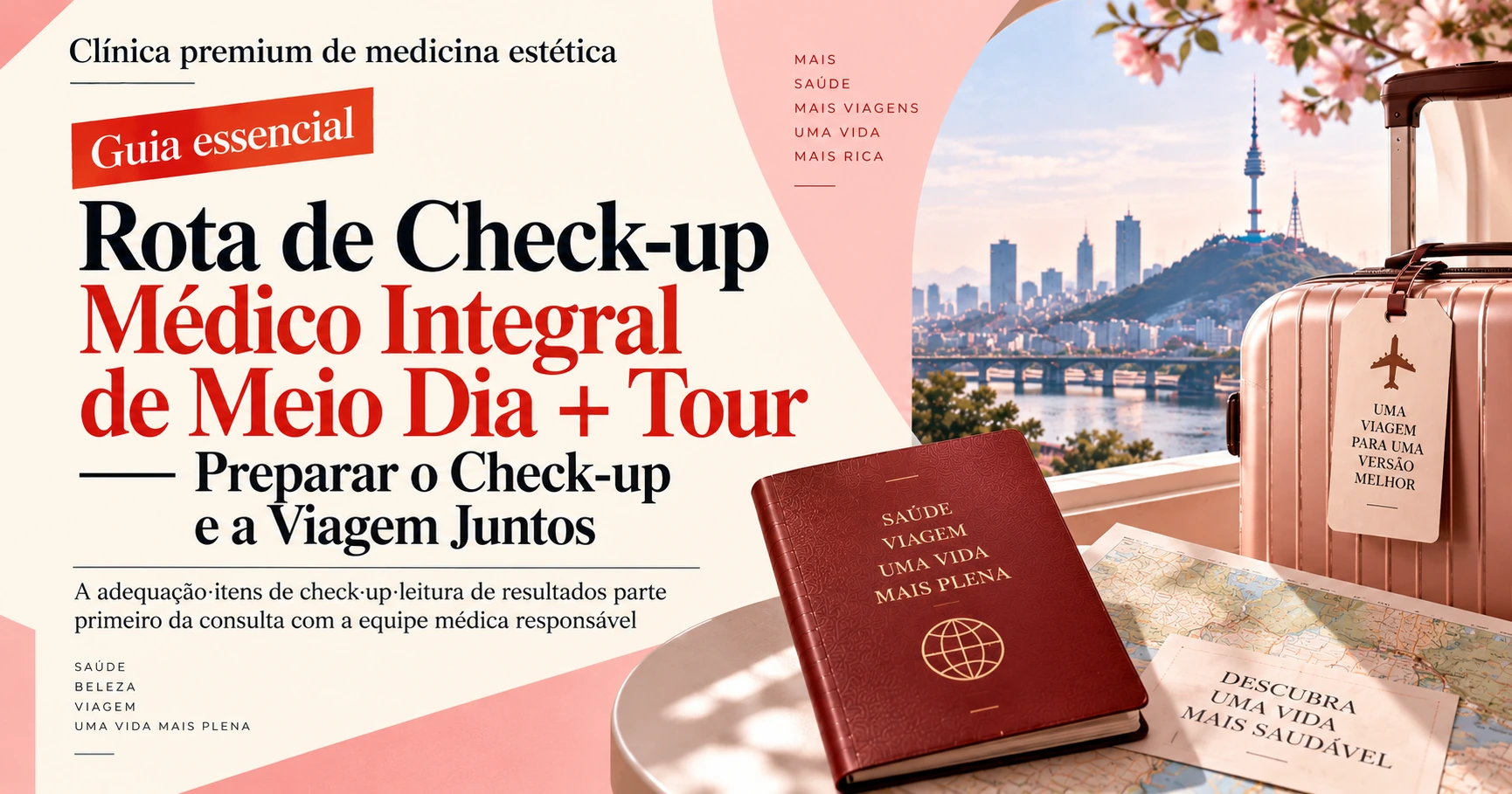 Rota de Check-up Médico Integral de Meio Dia + Tour —— Preparar o Check-up e a Viagem Juntos