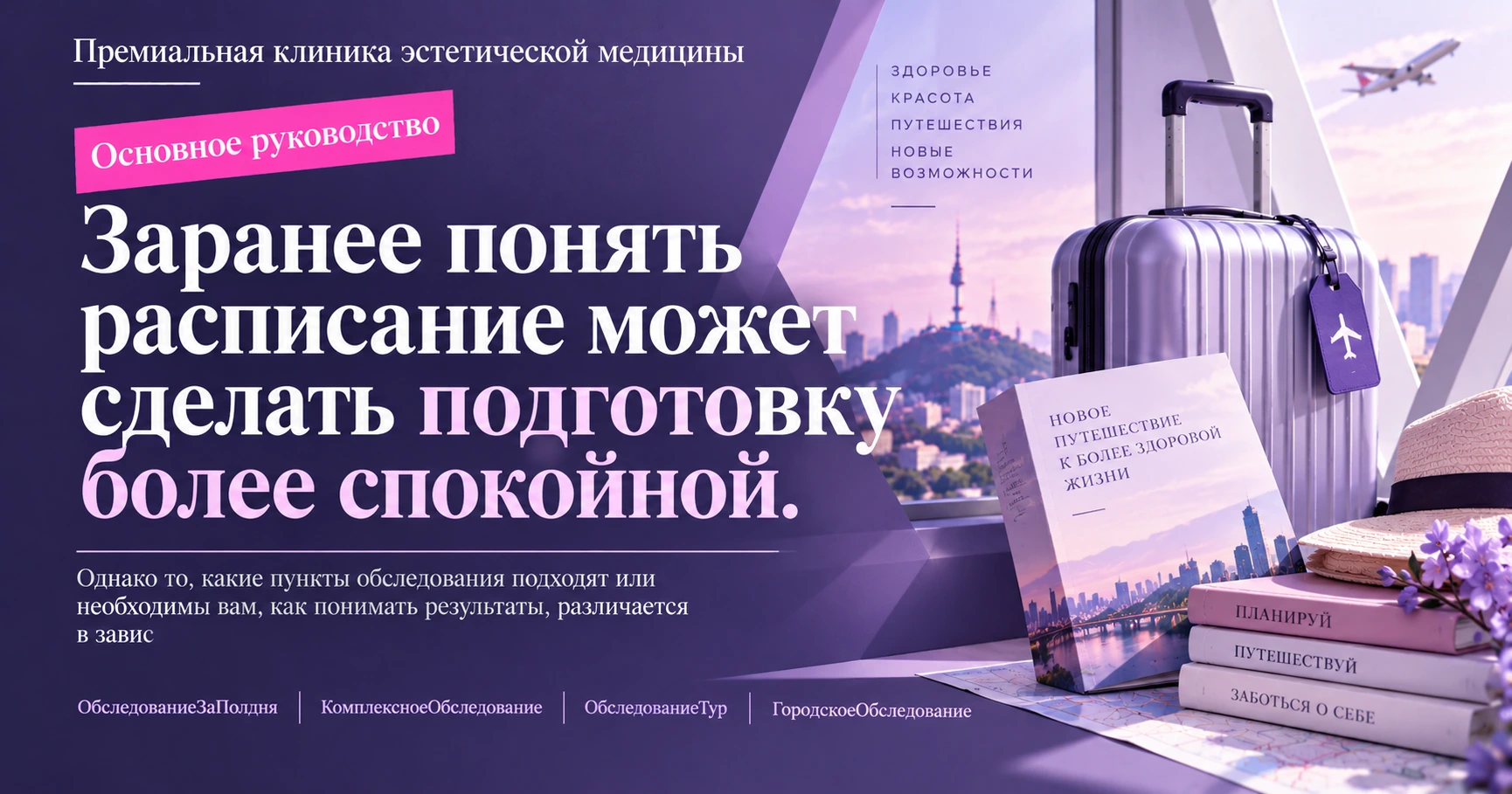 Маршрут «Комплексное обследование за полдня + тур» —— Подготовка обследования и путешествия вместе 3