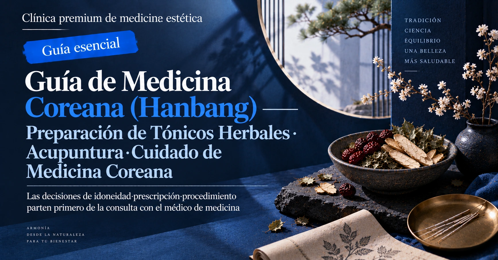 Guía de Medicina Coreana (Hanbang) —— Preparación de Tónicos Herbales·Acupuntura·Cuidado de Medicina Coreana