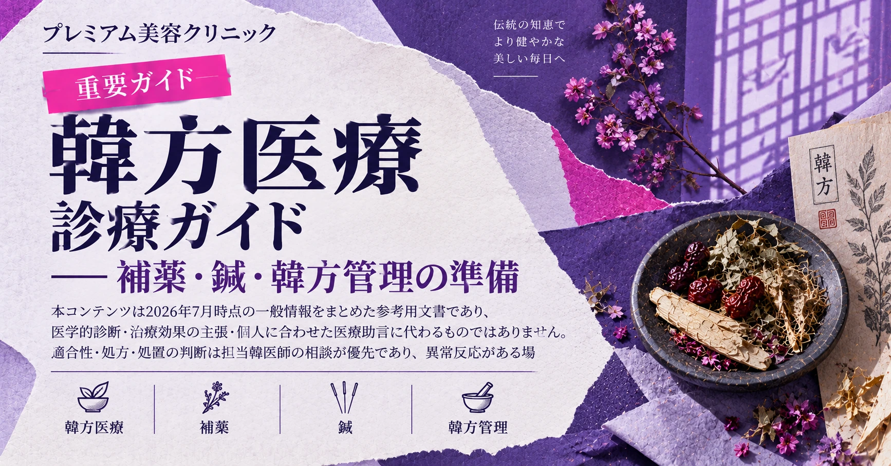 韓方医療 診療ガイド —— 補薬·鍼·韓方管理の準備