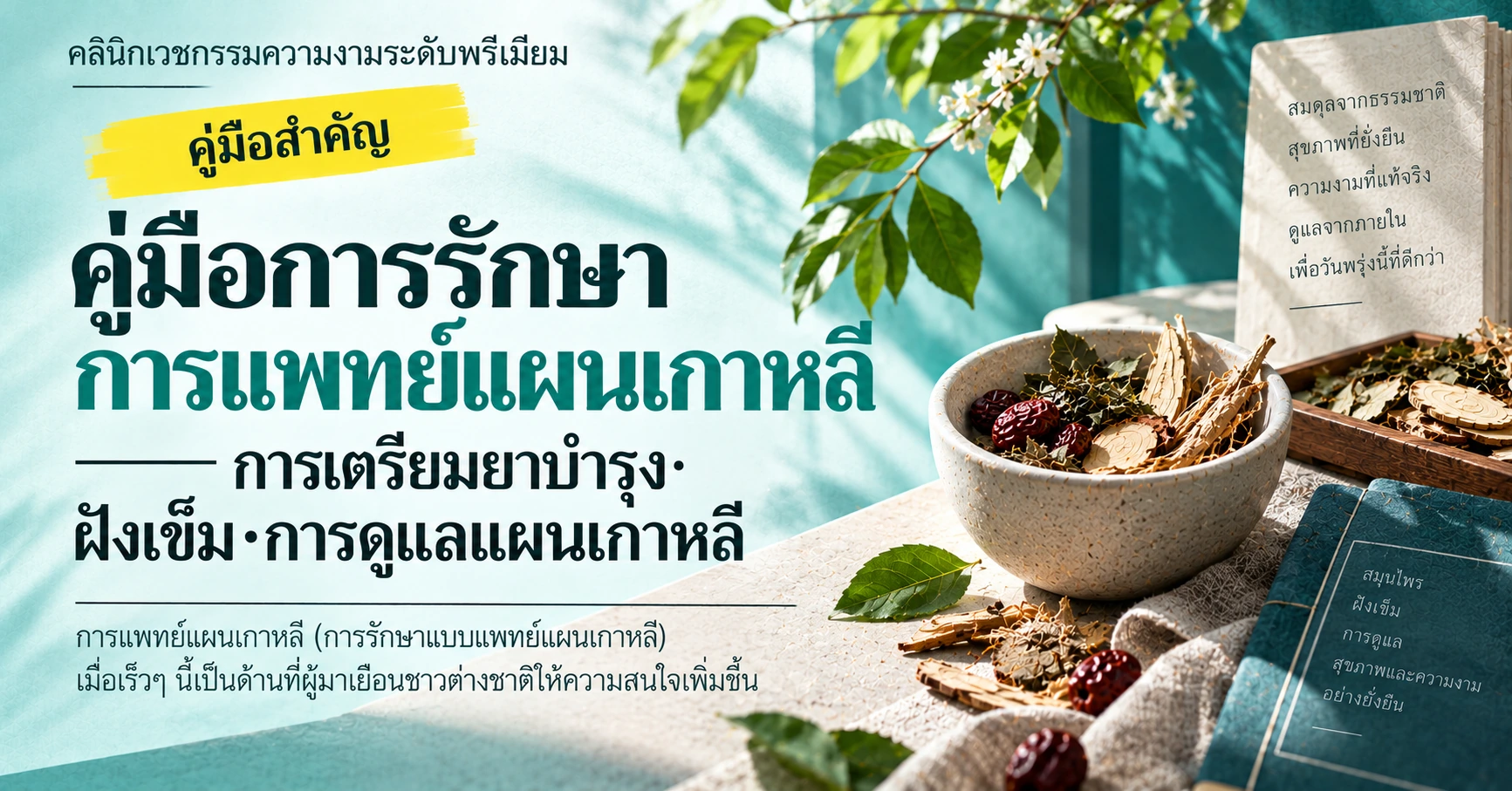 คู่มือการรักษาการแพทย์แผนเกาหลี —— การเตรียมยาบำรุง·ฝังเข็ม·การดูแลแผนเกาหลี