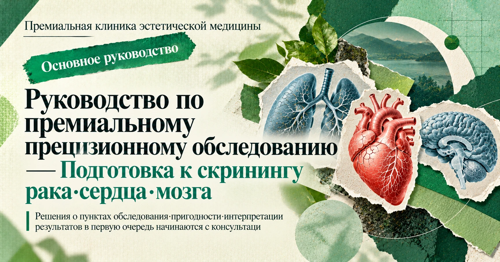 Руководство по премиальному прецизионному обследованию —— Подготовка к скринингу рака·сердца·мозга