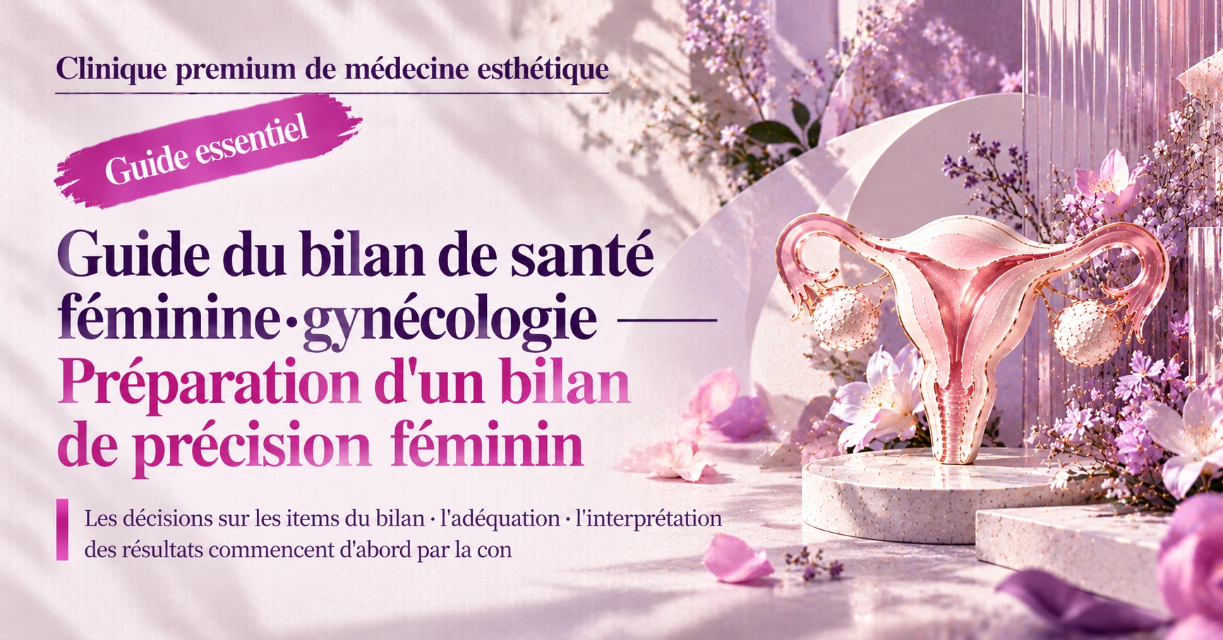 Guide du bilan de santé féminine·gynécologie —— Préparation d'un bilan de précision féminin