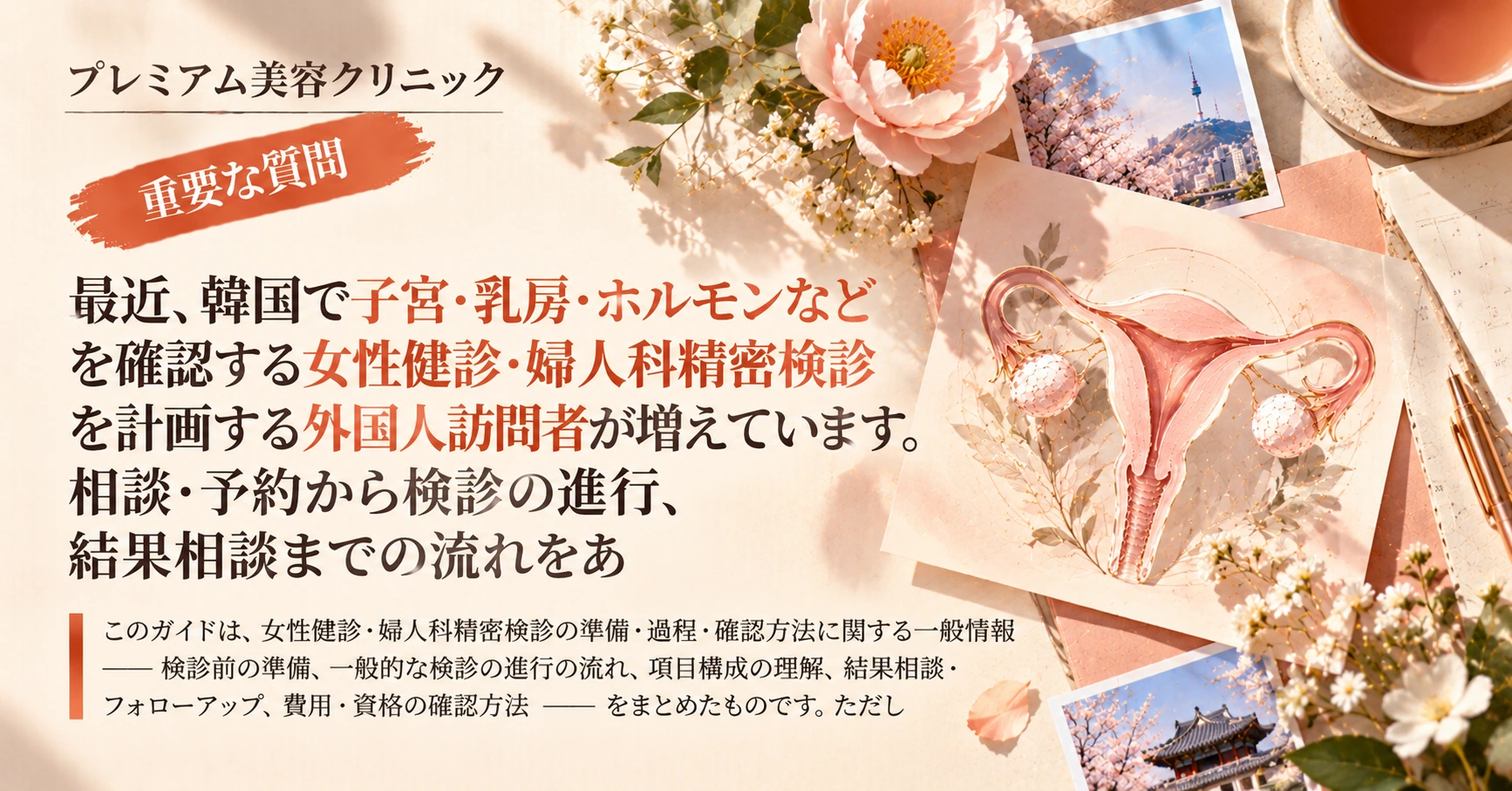 女性健診・婦人科ガイド —— 女性精密検診の準備 2