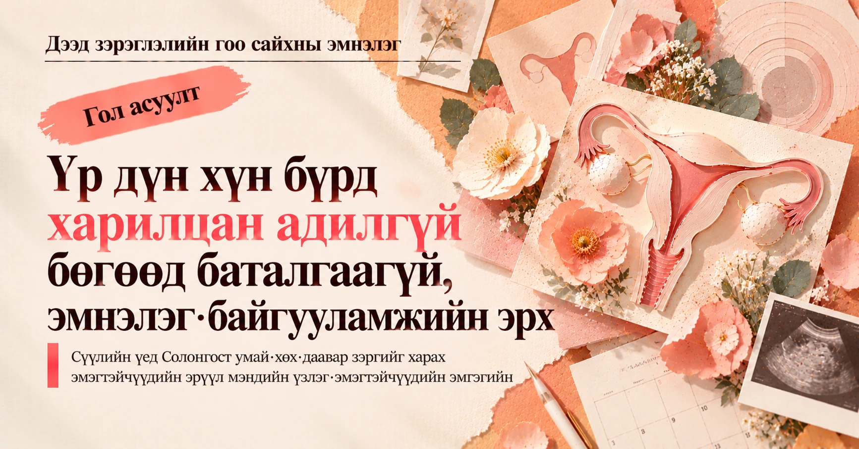 Эмэгтэйчүүдийн эрүүл мэндийн үзлэг·эмэгтэйчүүдийн эмгэгийн гарын авлага —— Эмэгтэйчүүдийн нарийвчилсан үзлэгийн бэлтгэл 2