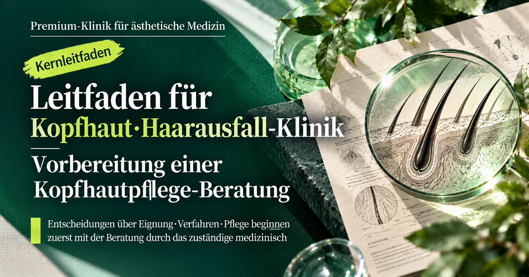 Leitfaden für Kopfhaut·Haarausfall-Klinik —— Vorbereitung einer Kopfhautpflege-Beratung 1