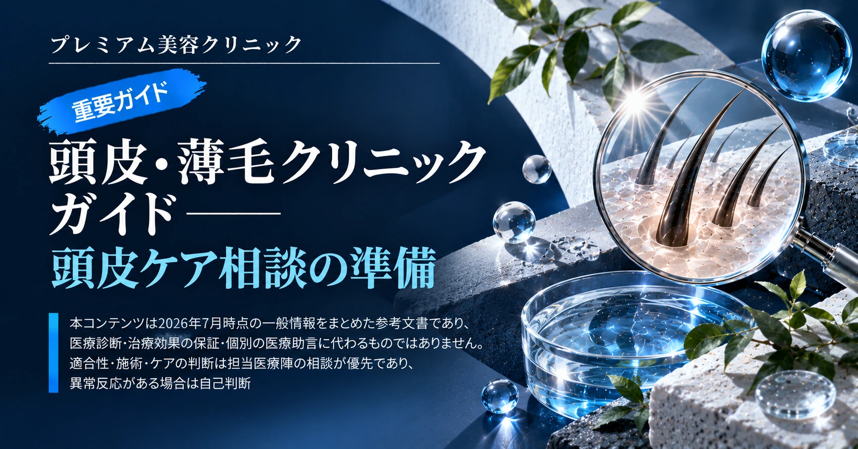 頭皮・薄毛クリニックガイド —— 頭皮ケア相談の準備 1