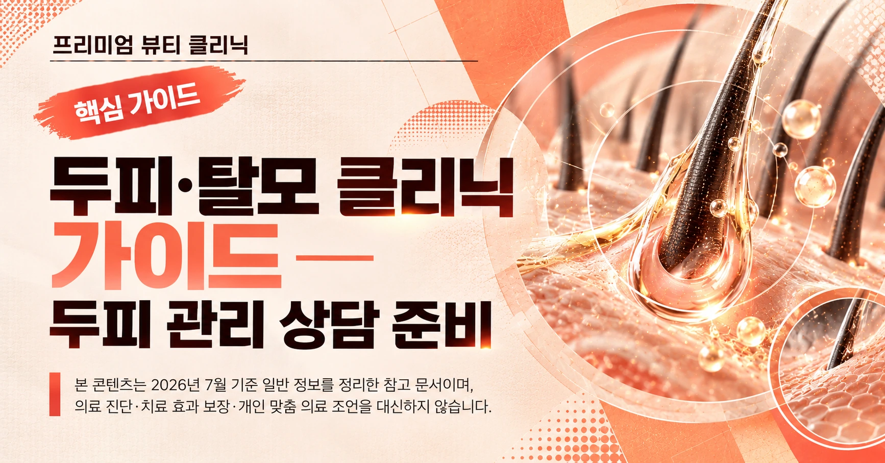 두피·탈모 클리닉 가이드 — 두피 관리 상담 준비 1