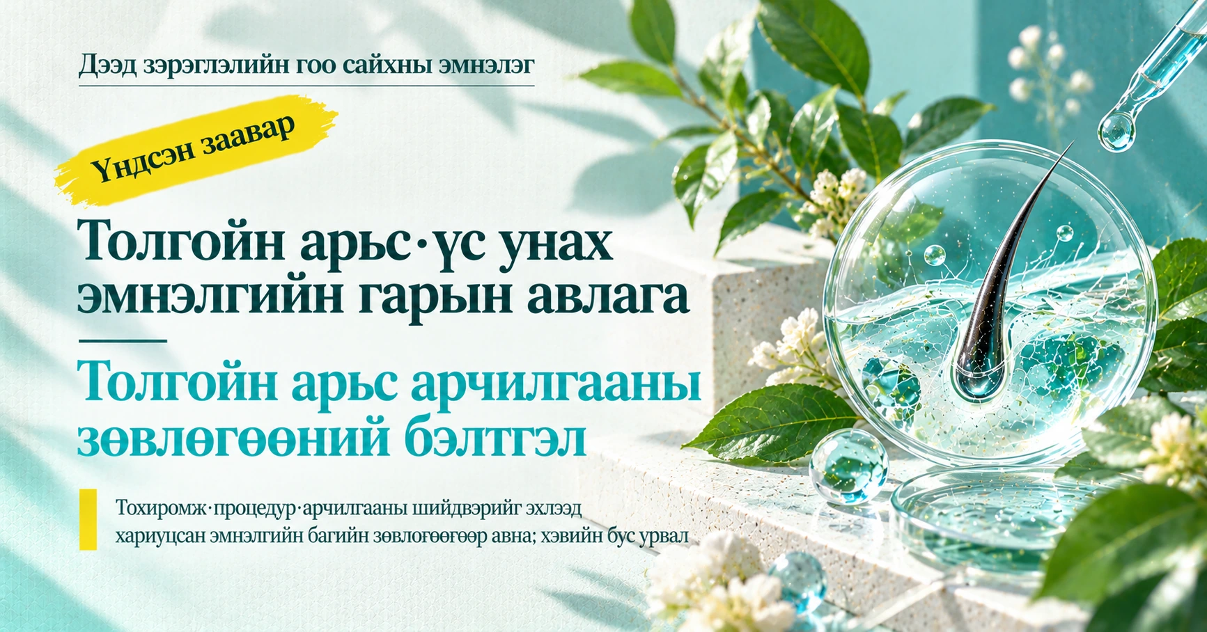 Толгойн арьс·үс унах эмнэлгийн гарын авлага —— Толгойн арьс арчилгааны зөвлөгөөний бэлтгэл 1