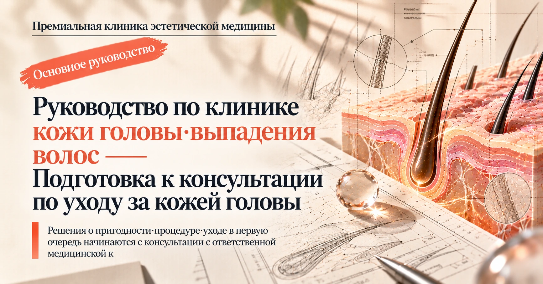 Руководство по клинике кожи головы·выпадения волос —— Подготовка к консультации по уходу за кожей головы 1