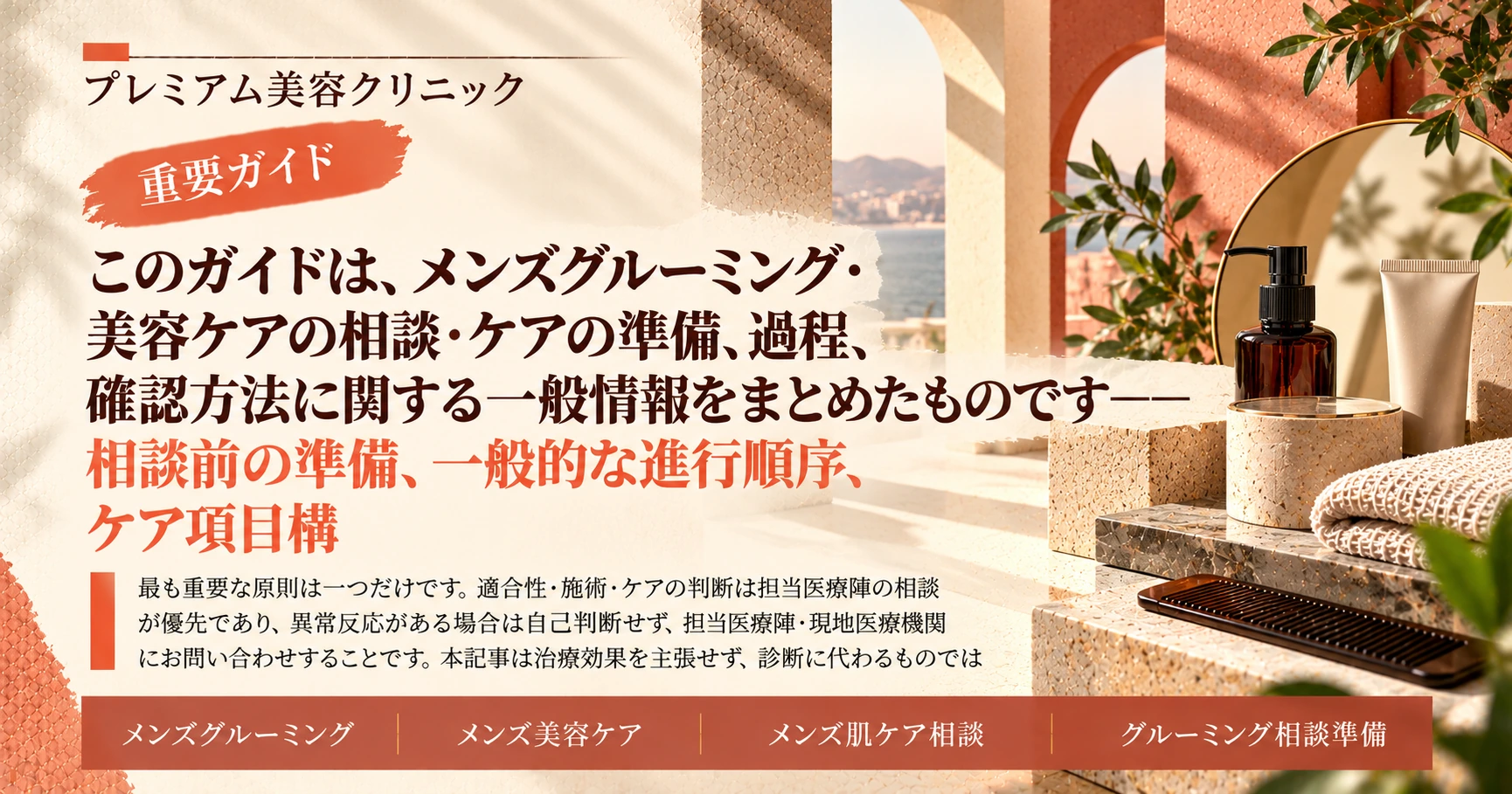 メンズグルーミングガイド —— メンズ美容ケア相談の準備 3