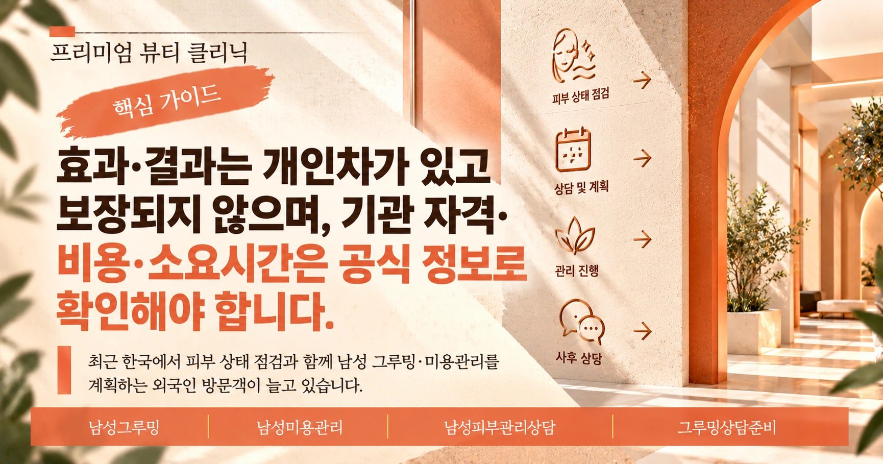남성 그루밍 가이드 —— 남성 미용관리 상담 준비 3