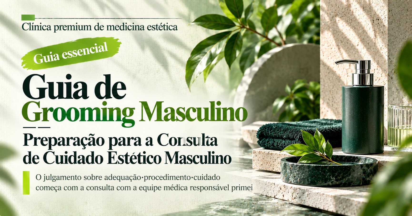 Guia de Grooming Masculino —— Preparação para a Consulta de Cuidado Estético Masculino